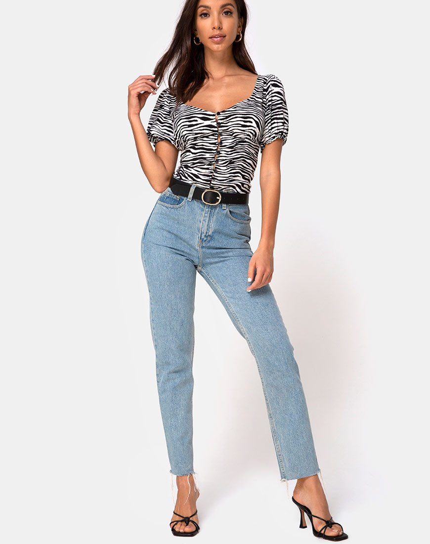 Imagen de Monda Crop Top en Classic Zebra