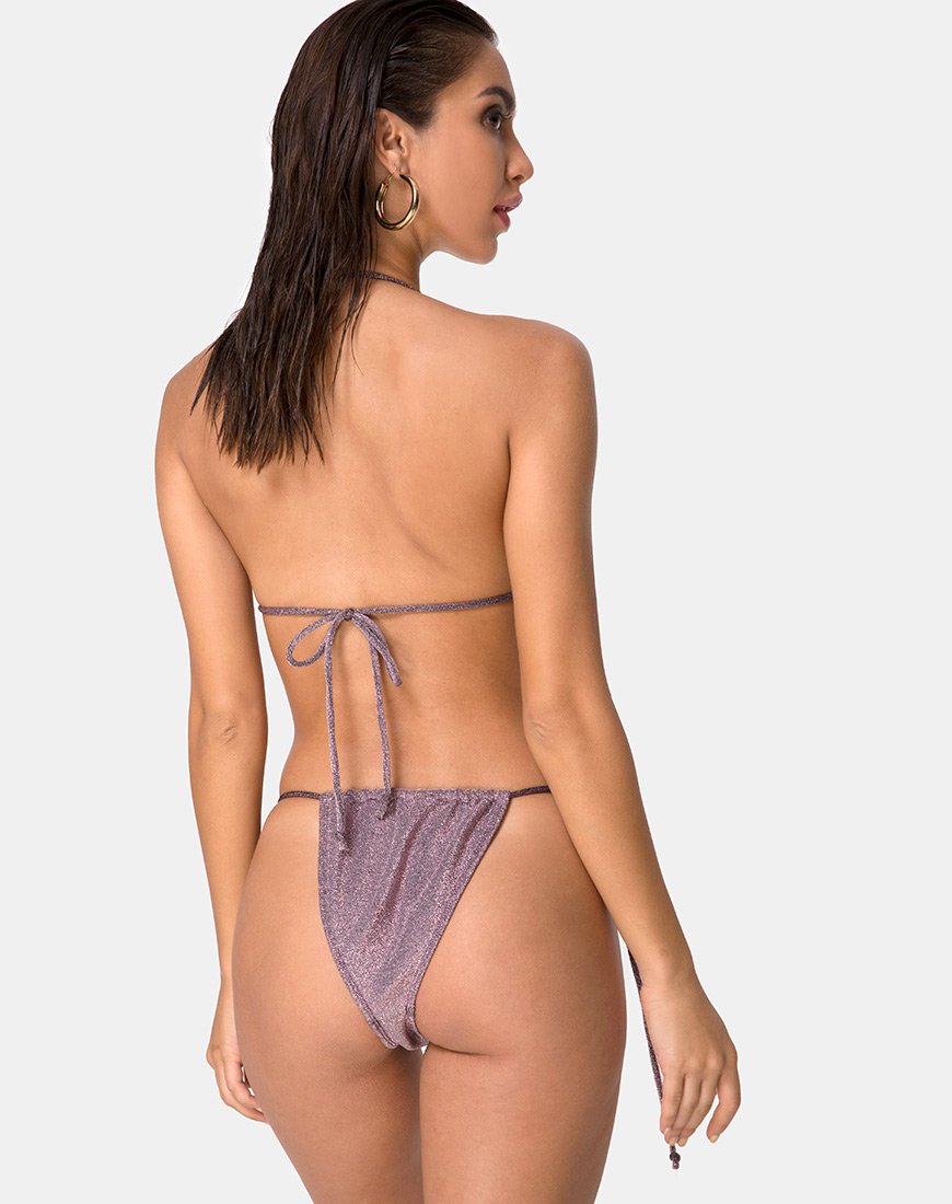 Imagen de la braguita de bikini Mone, purpurina metalizada