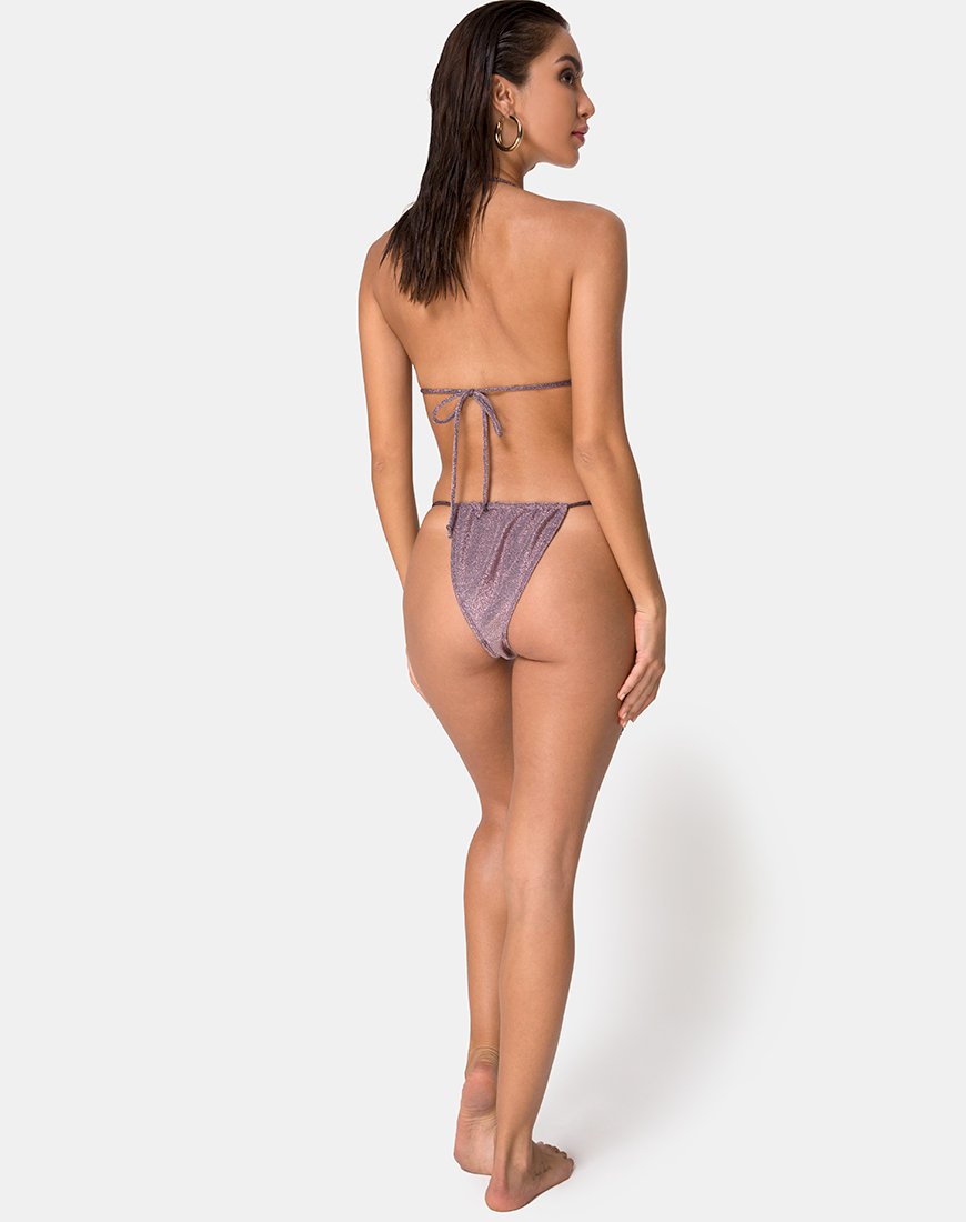 Braguita de bikini Mone en purpurina bronce