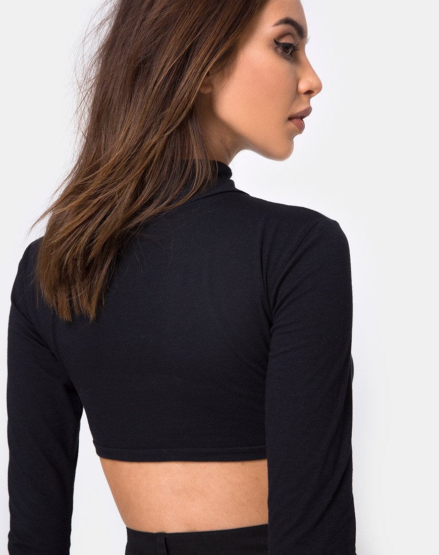 Imagen de Monec Crop Top en negro Hebilla