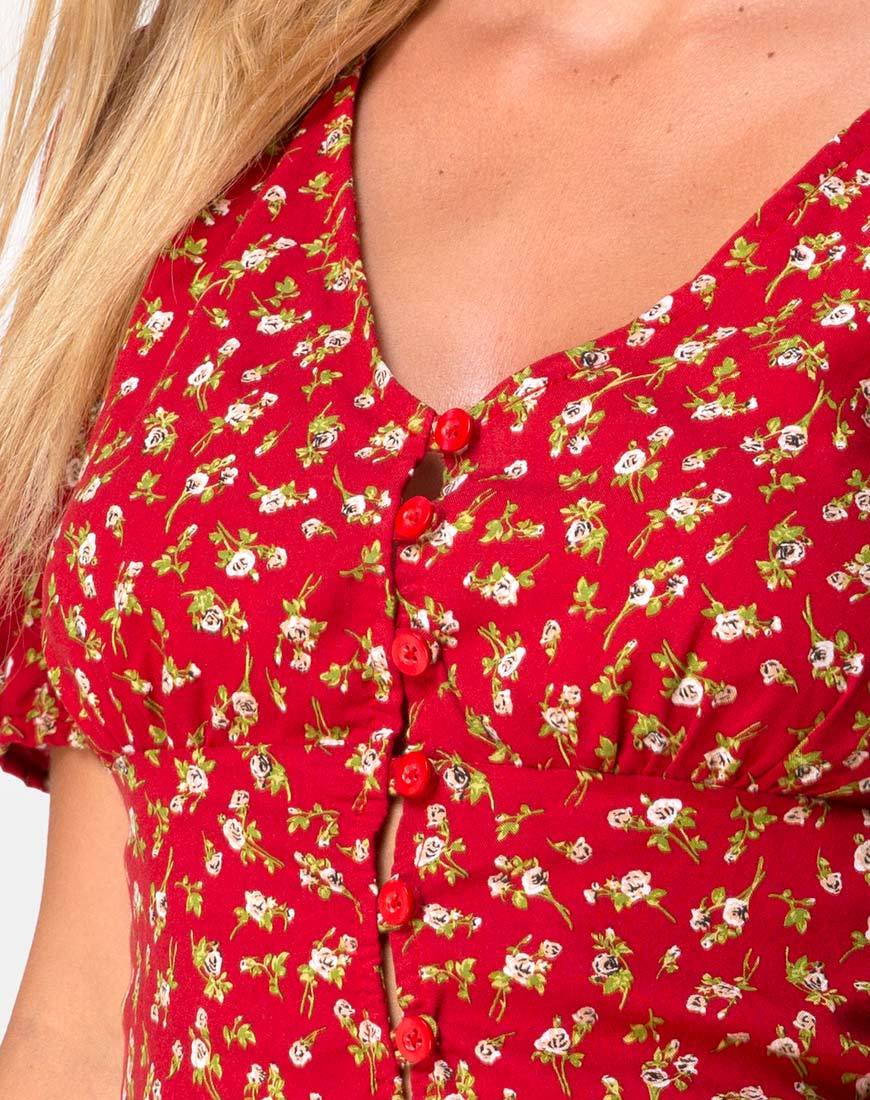 Imagen de Moria Top en Falling For You Floral Rojo