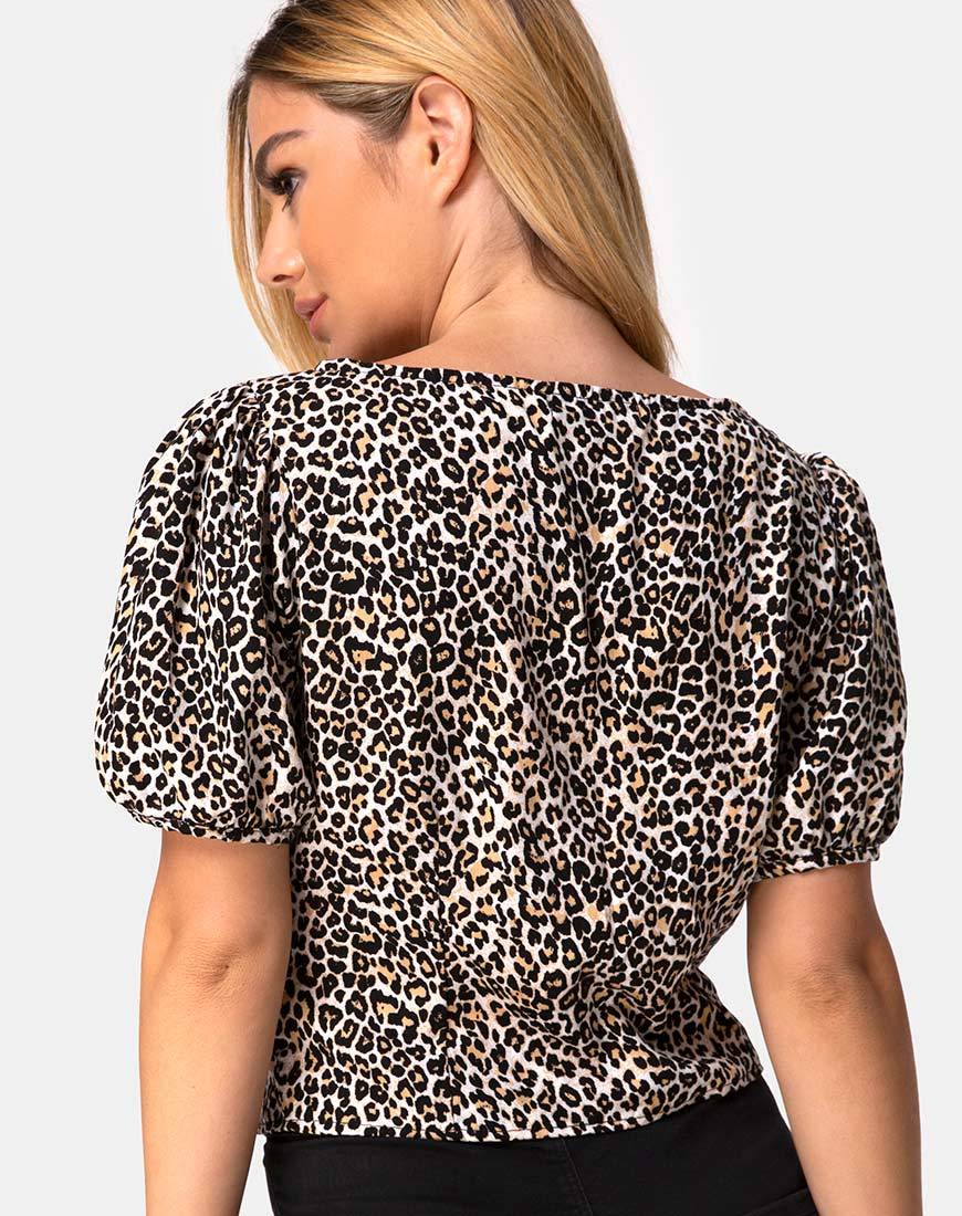 Top Moria en Rar Leopardo Marrón