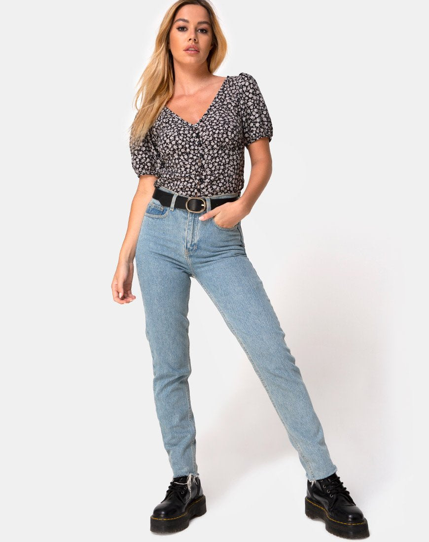 Imagen de Moria Top en Ditsy Rose Negro
