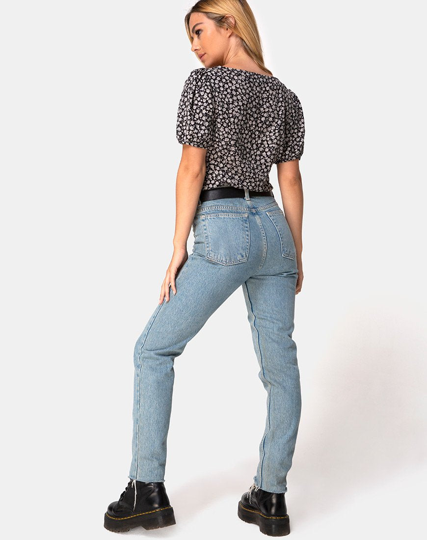 Imagen de Moria Top en Ditsy Rose Negro