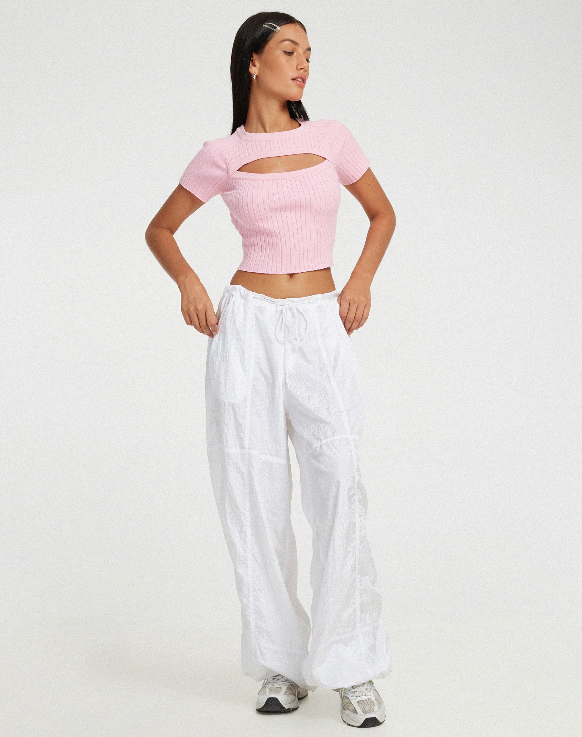 imagen de Morsche Cut Out Crop Top en Rosa