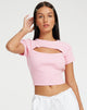 imagen de Morsche Cut Out Crop Top en Rosa