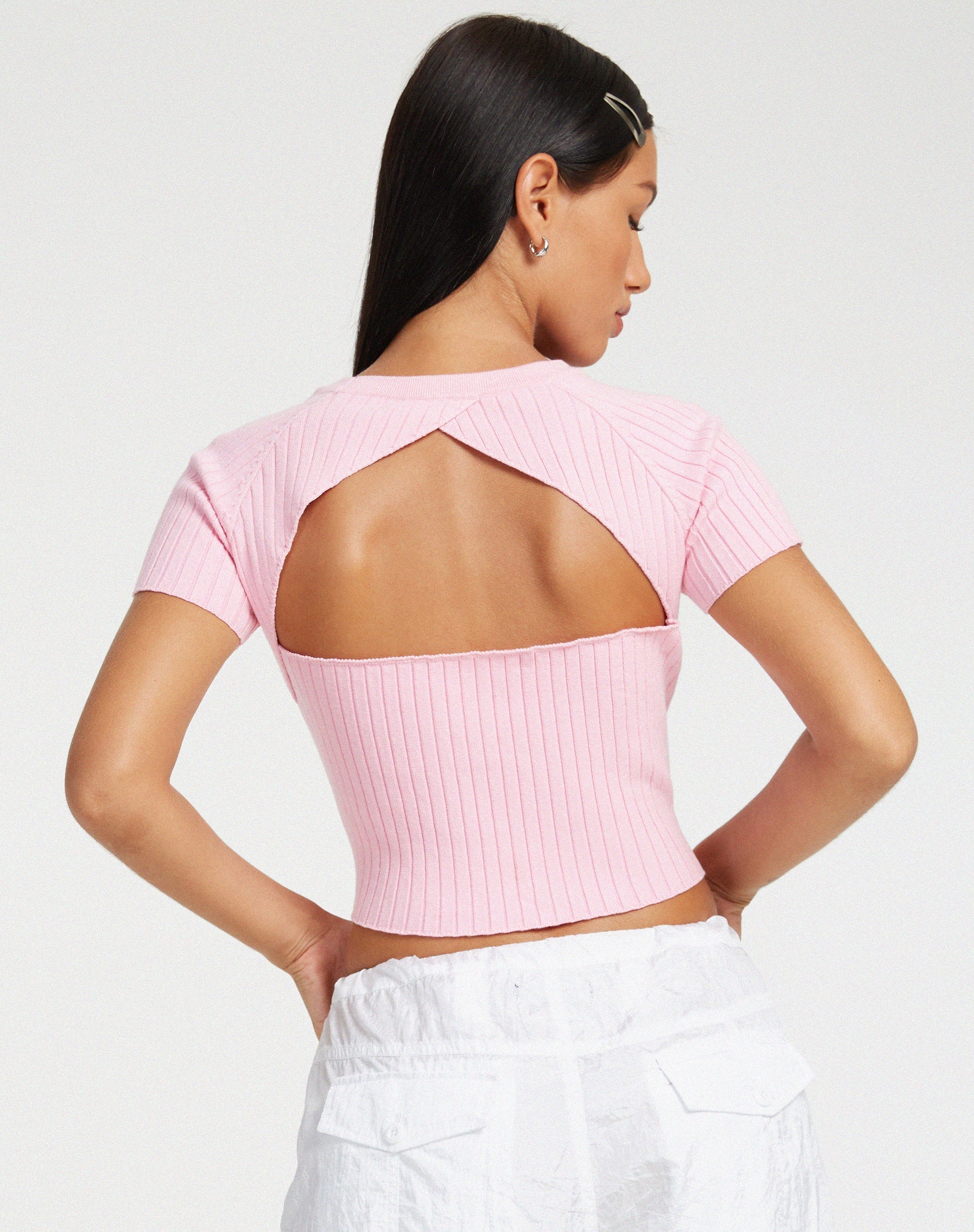 imagen de Morsche Cut Out Crop Top en Rosa
