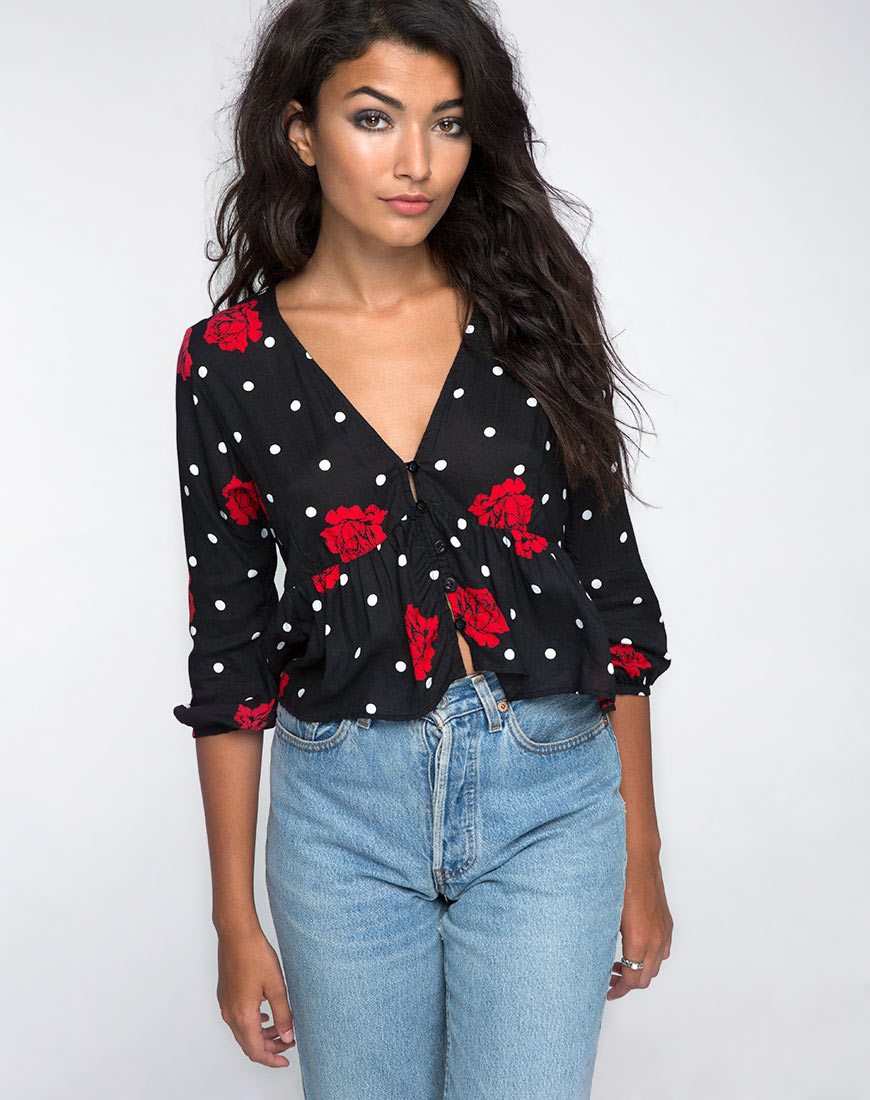 Imagen de Mosca Plunge Top en Rosa Cubana