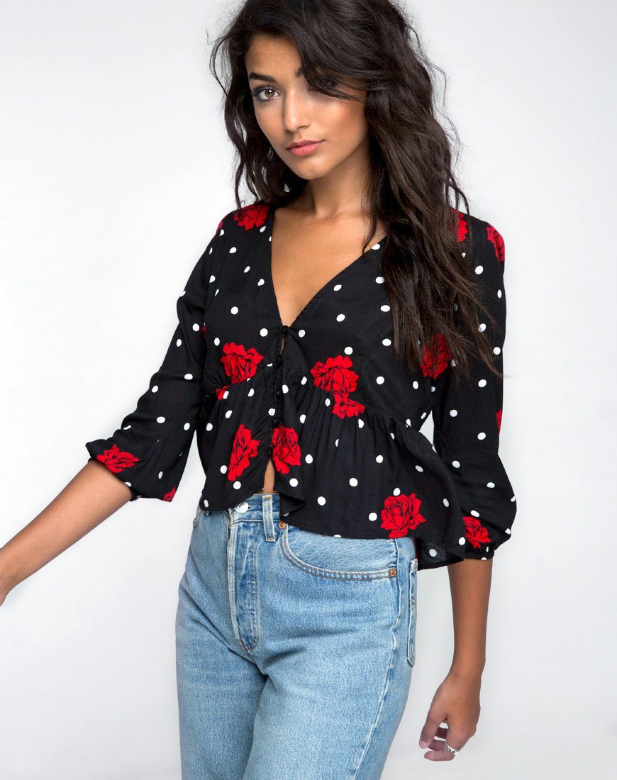 Imagen de Mosca Plunge Top en Rosa Cubana