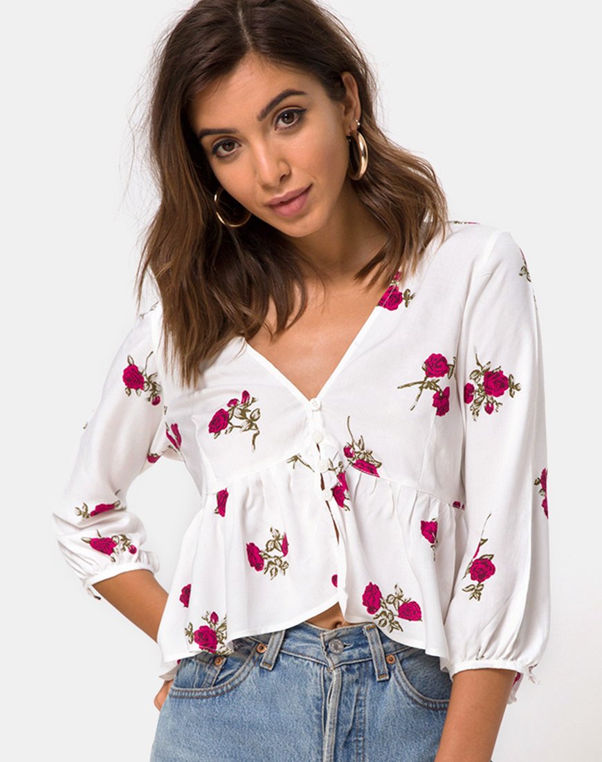 Top Mosca en Grunge Rose Ivory