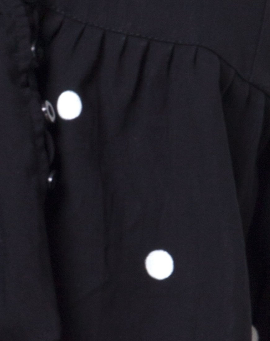 Imagen de Mosca Top en Polkadot Blanco y negro