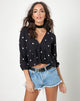 Imagen de Mosca Top en Polkadot Blanco y negro