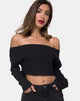 Imagen de Moss Crop Jumper en canalé negro