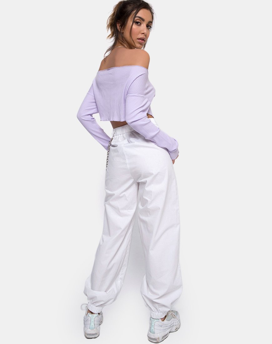 Imagen de Moss Crop Jumper en canalé lila