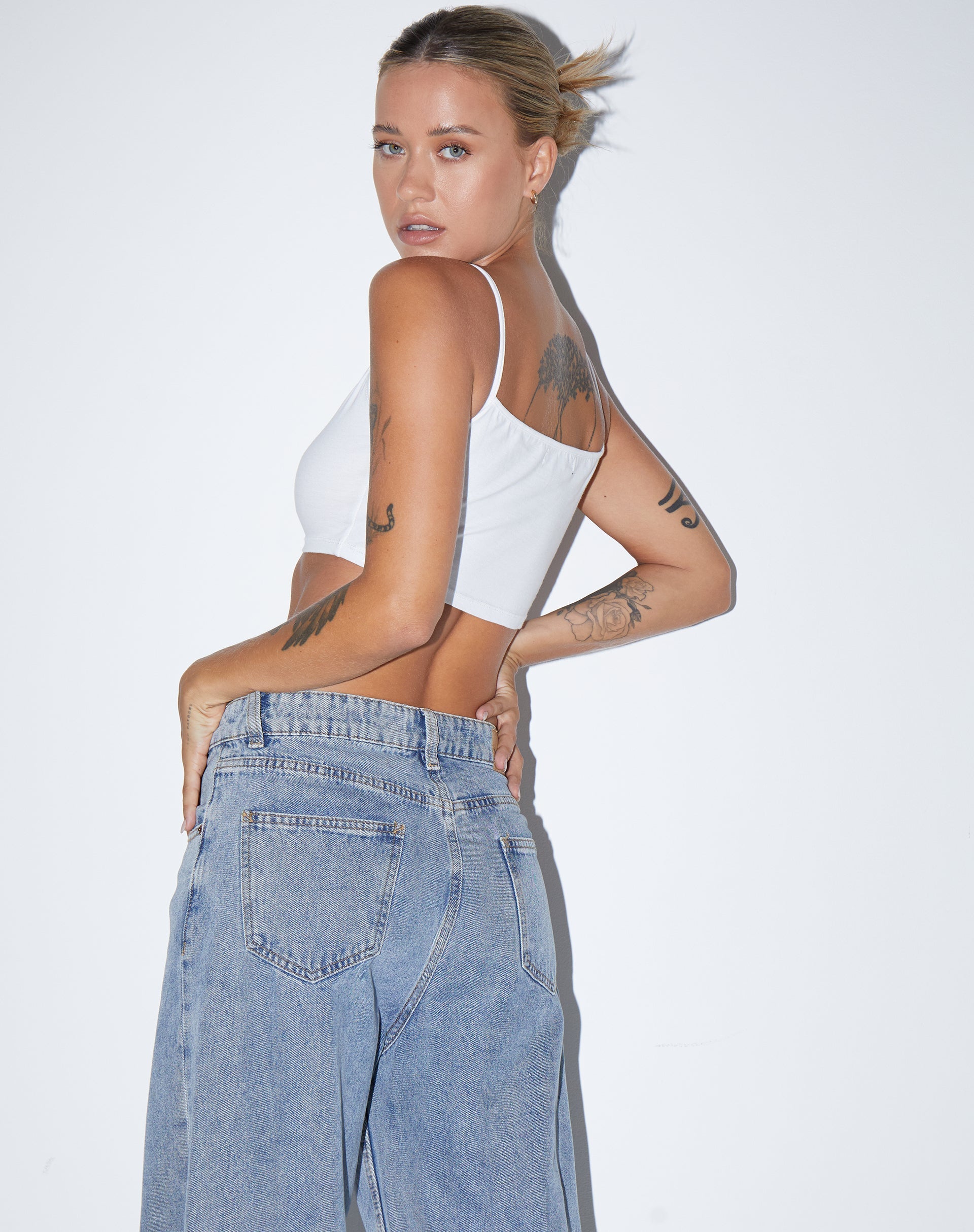 Imagen de Keenan Crop Top en Lycra Blanco