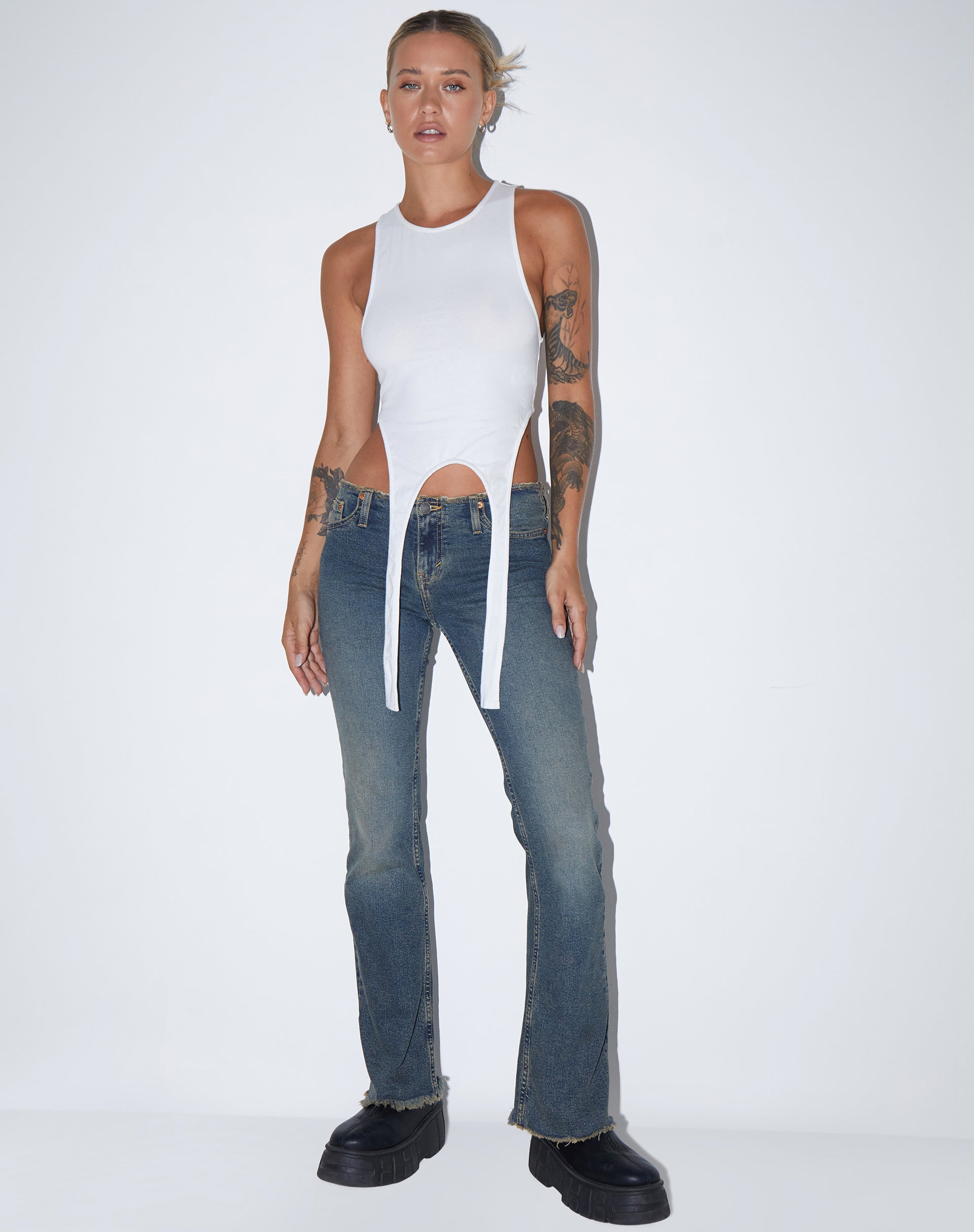 Imagen de Ursula Vest Top en Lycra Blanco