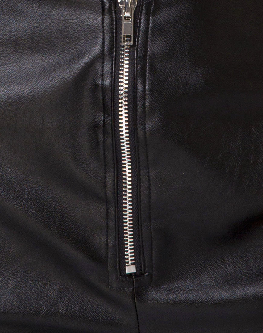 Imagen de Moto Pants in Vegan Leather Negro