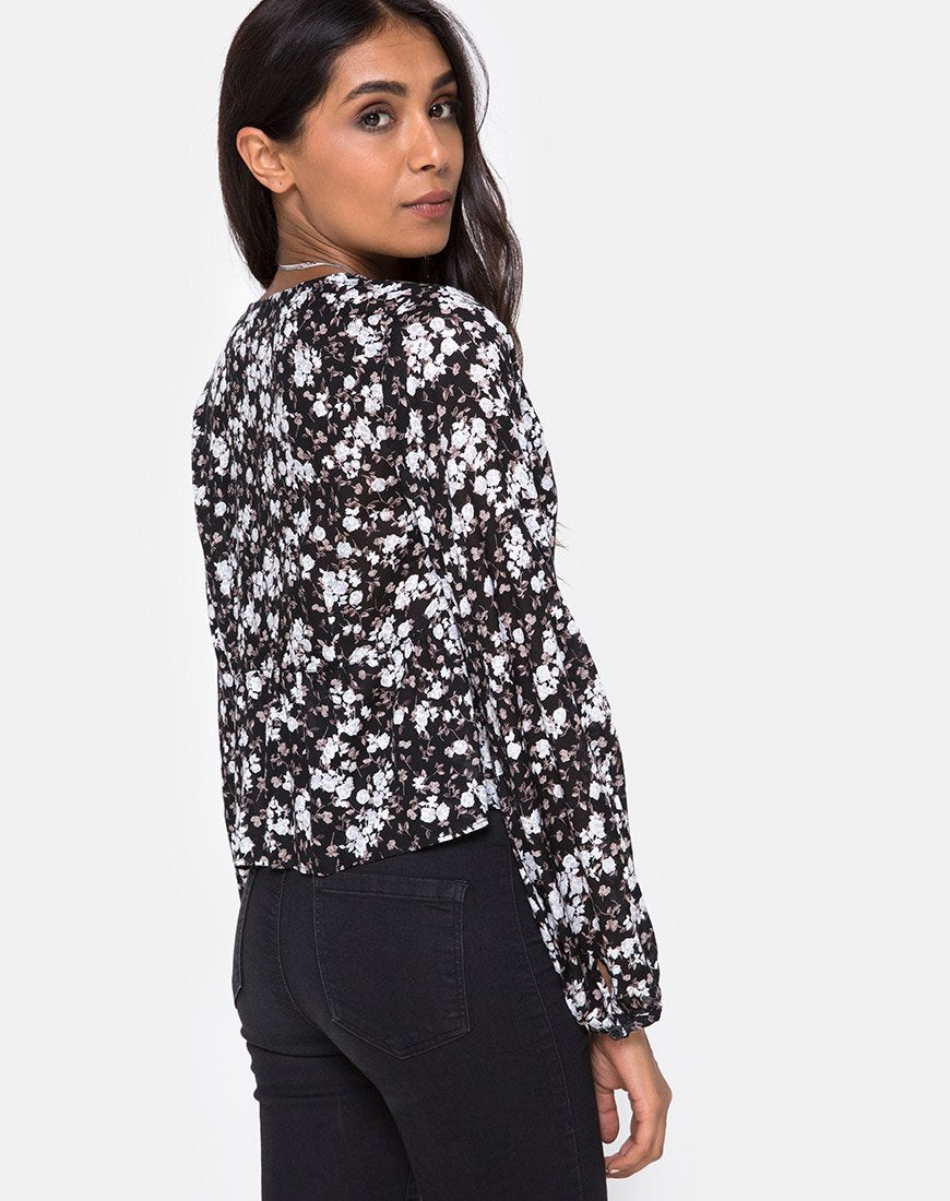 Top Mousye en flor silvestre oscura