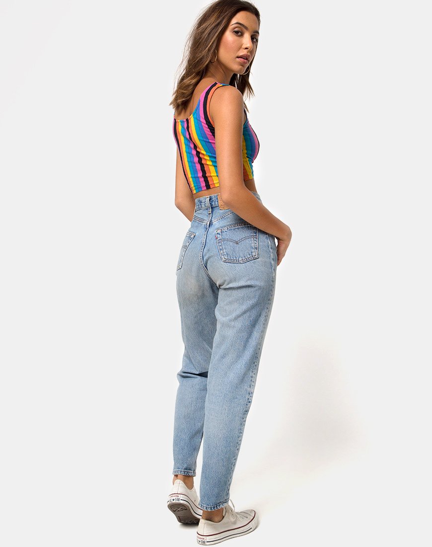 Imagen de Mucell Crop Top en New Vertical Mixed Stripe