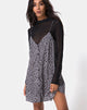 Imagen de Sanna Slip Dress in Ditsy Rose Negro