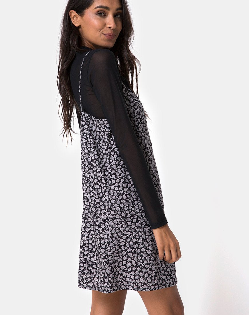 Imagen de Sanna Slip Dress in Ditsy Rose Negro