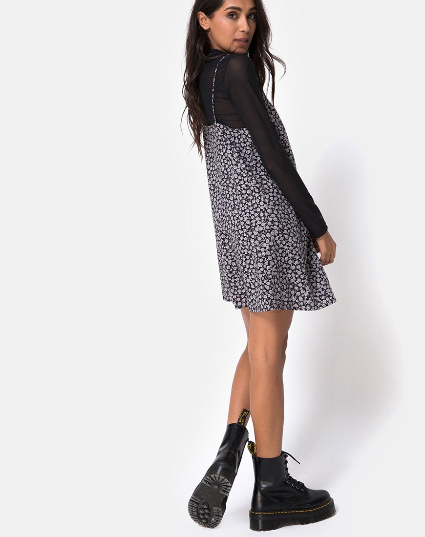 Imagen de Sanna Slip Dress in Ditsy Rose Negro