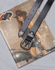 Imagen de Cinturón Western Vintage Negro con Hebilla Plateada
