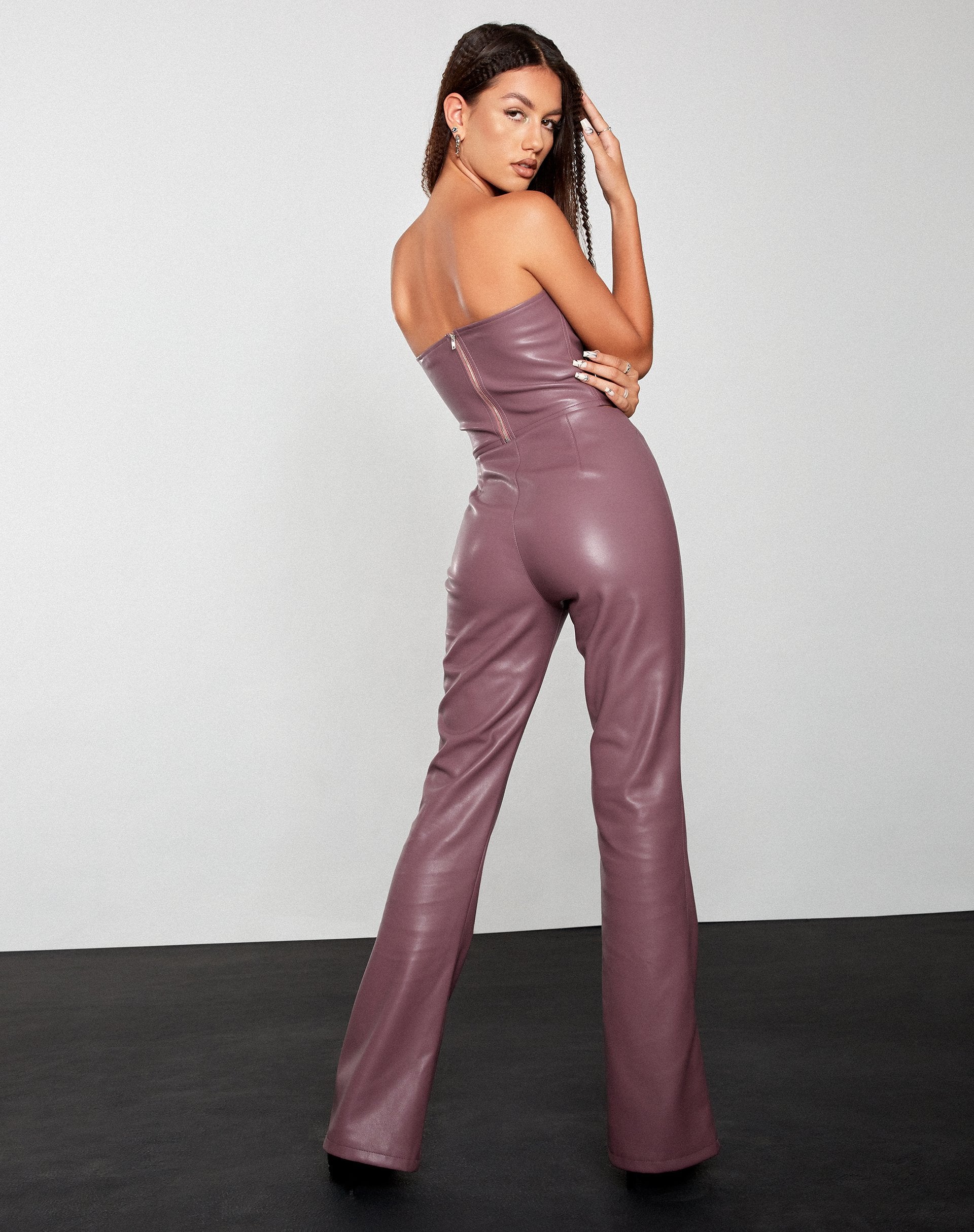 Imagen de Zalor Flare Trouser en Pu Púrpura