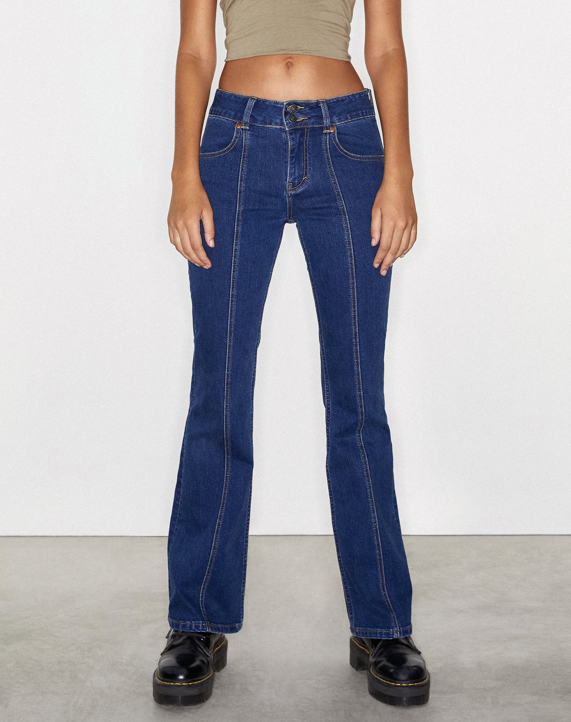 imagen de Low Rise Seam Jeans en 90's Indigo