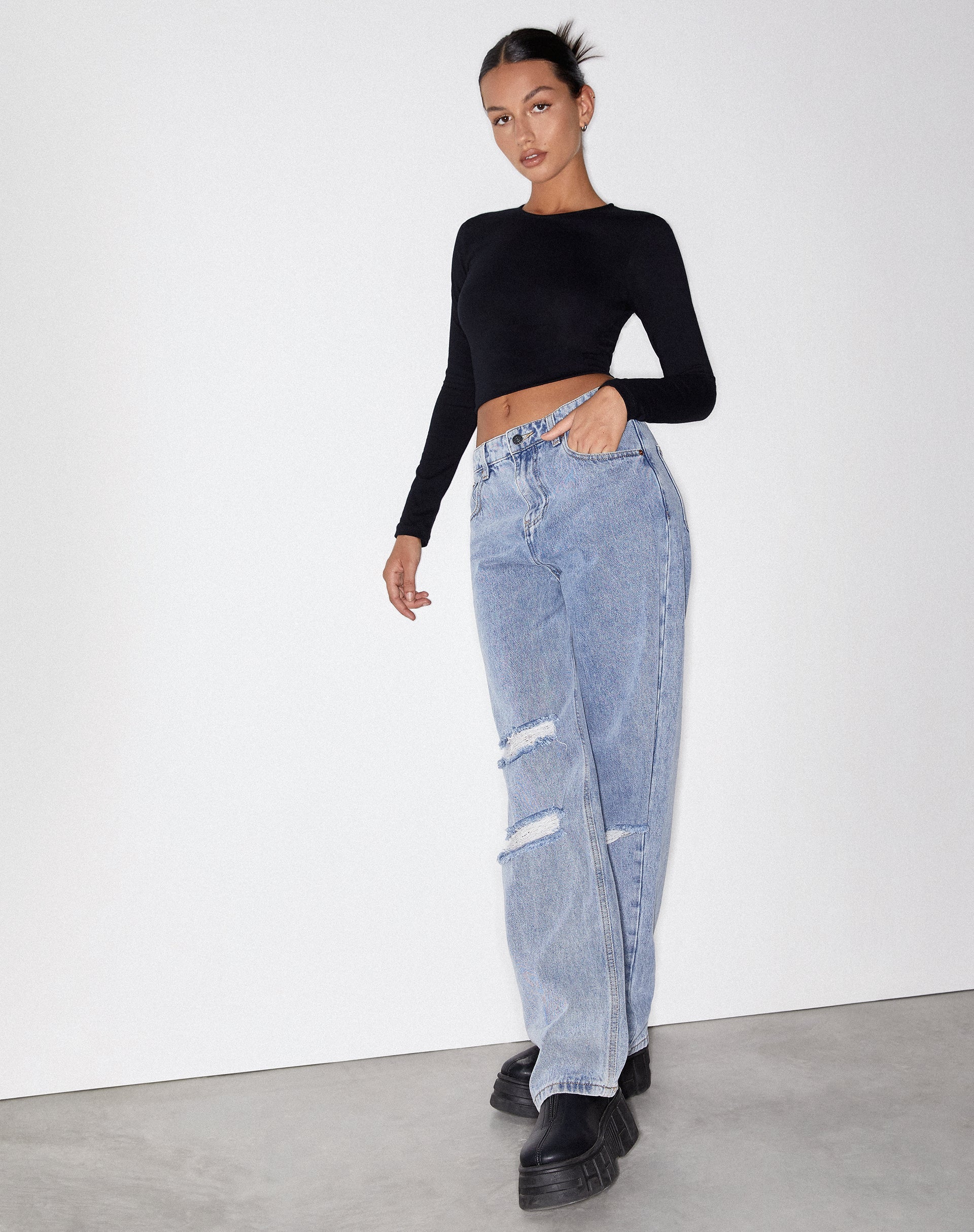 imagen de Rips Parallel Jean en Light Wash