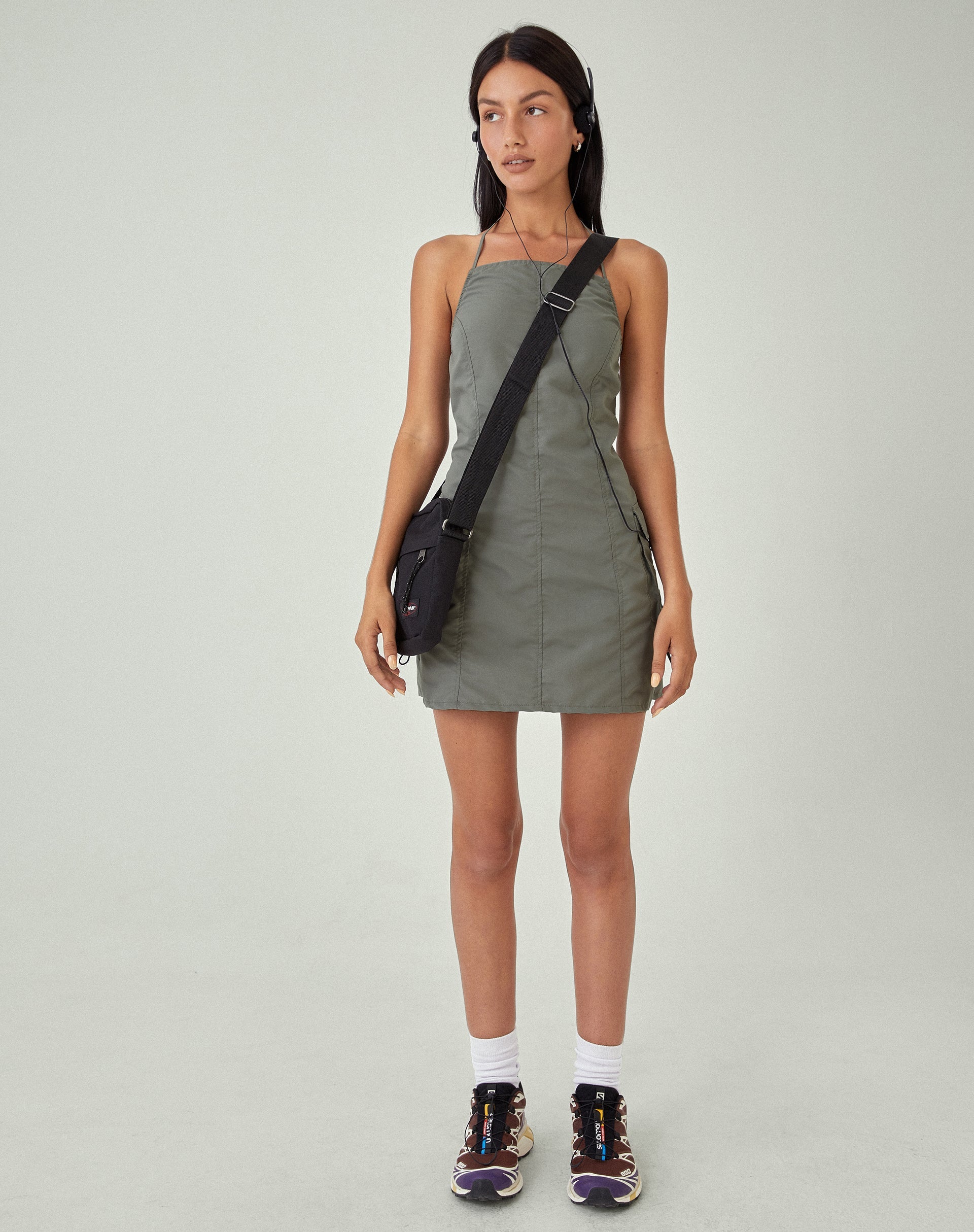 Imagen de MOTEL X JACQUIE Schmidt Mini Vestido en Gris