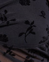 Flock floral negro