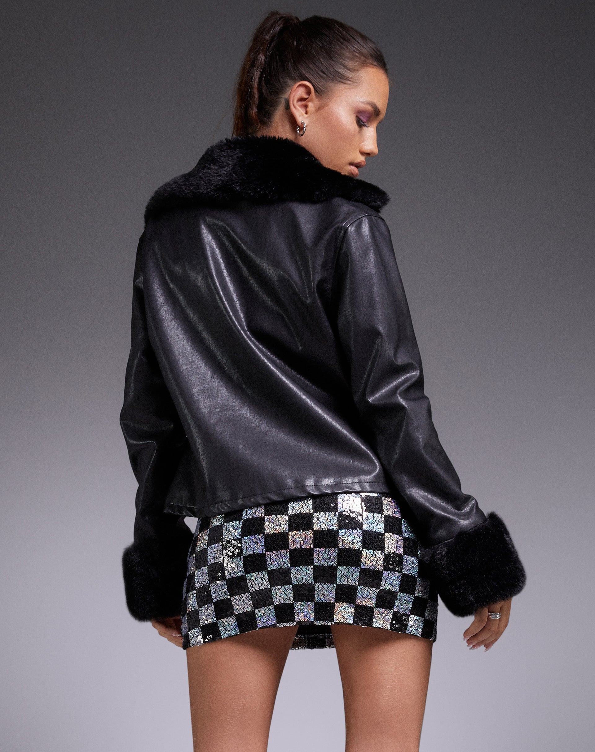 Imagen de la chaqueta Neliya de Pu Negro