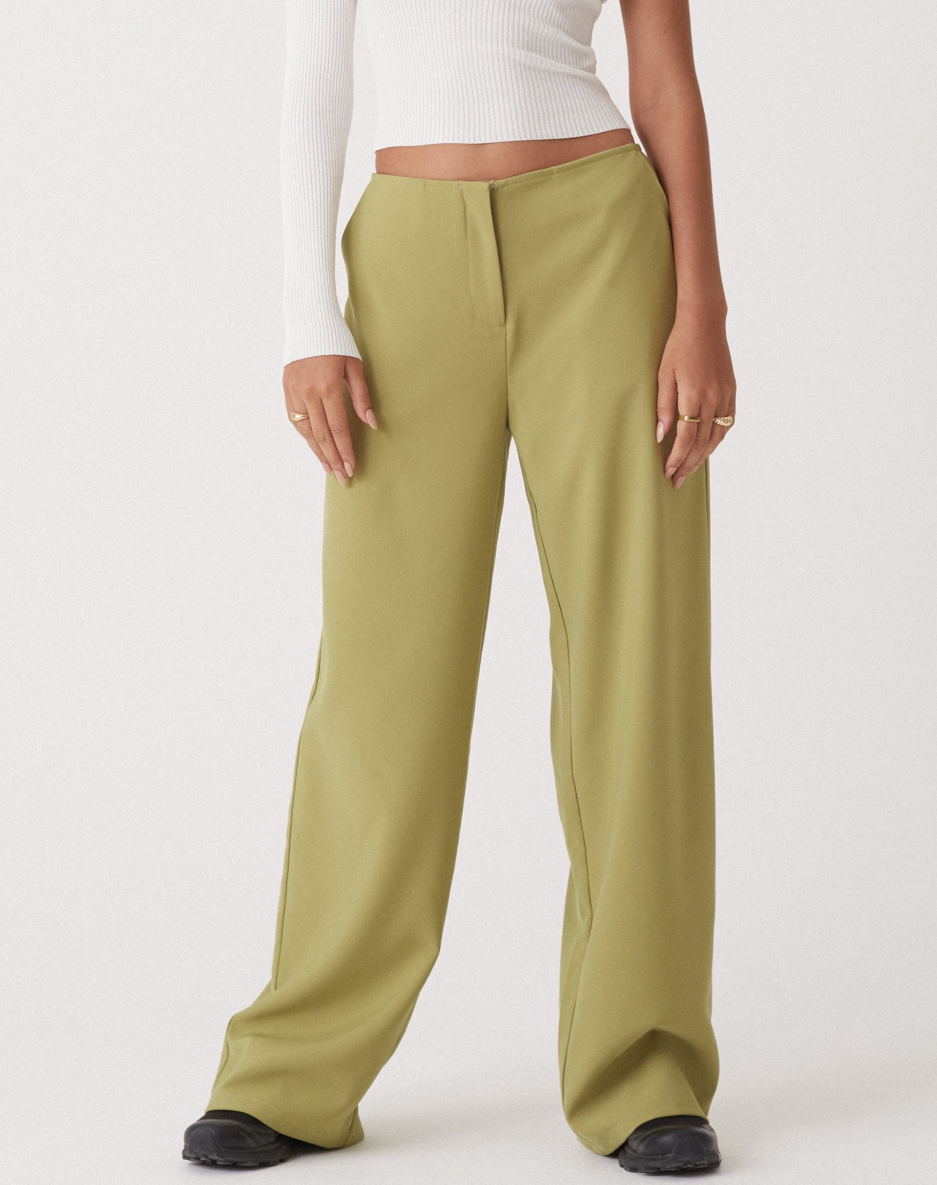 imagen de MOTEL X OLIVIA NEILL Amadi Wide Leg Trouser en Tailoring Seamfoam Verde
