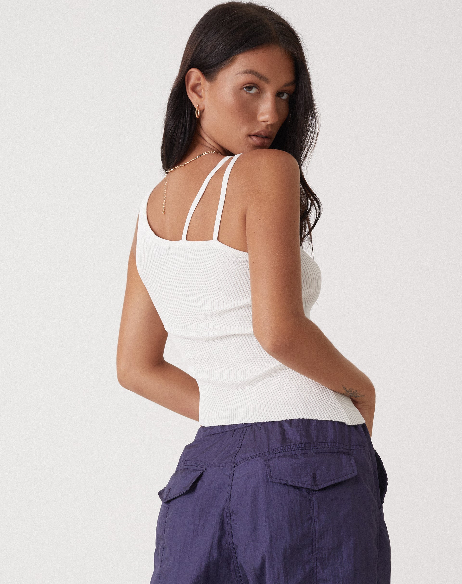 Imagen de MOTEL X OLIVIA NEILL Lanica Top en Rib Star Blanco