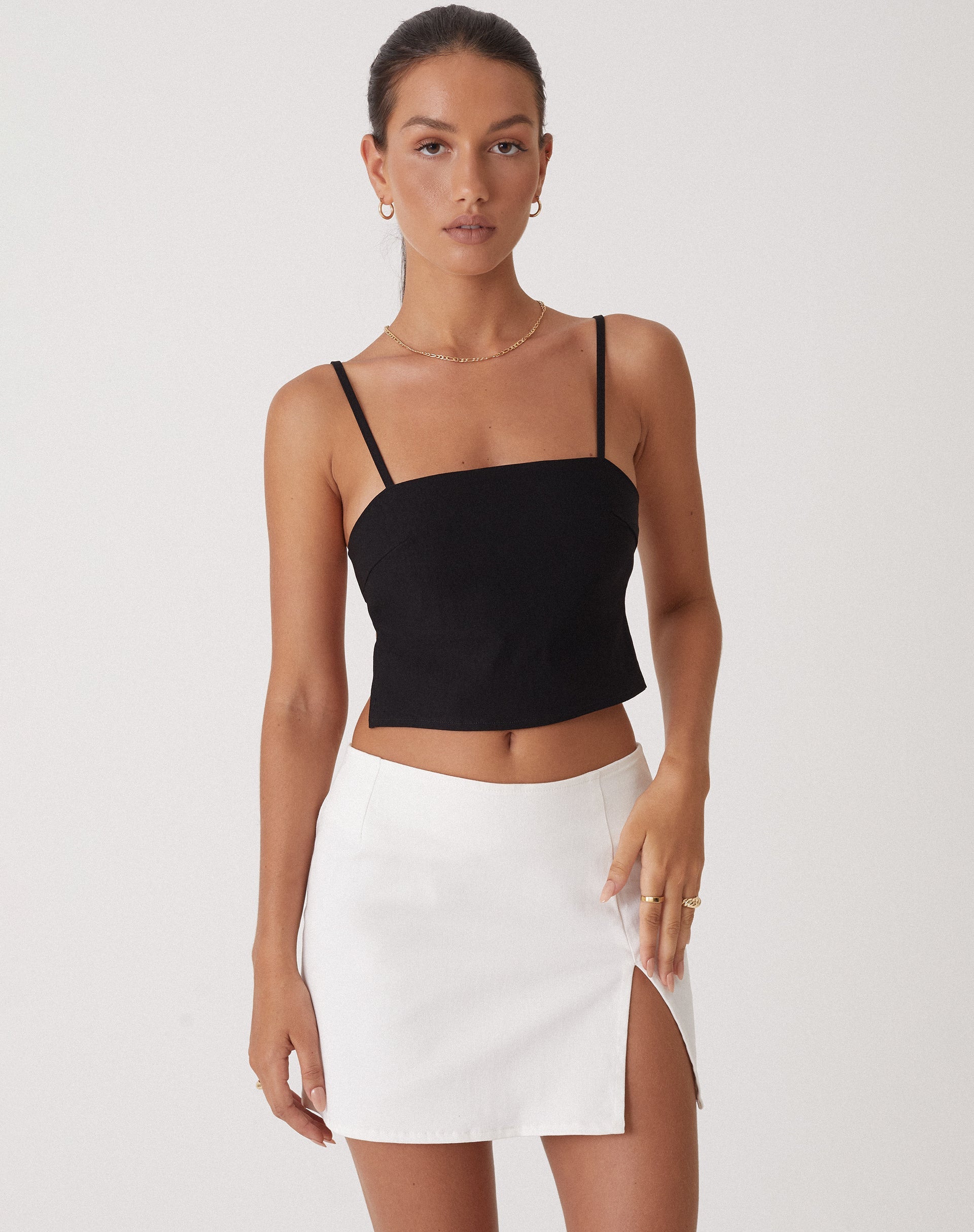 Imagen de MOTEL X OLIVIA NEILL Minifalda Pelma en sarga Blanca
