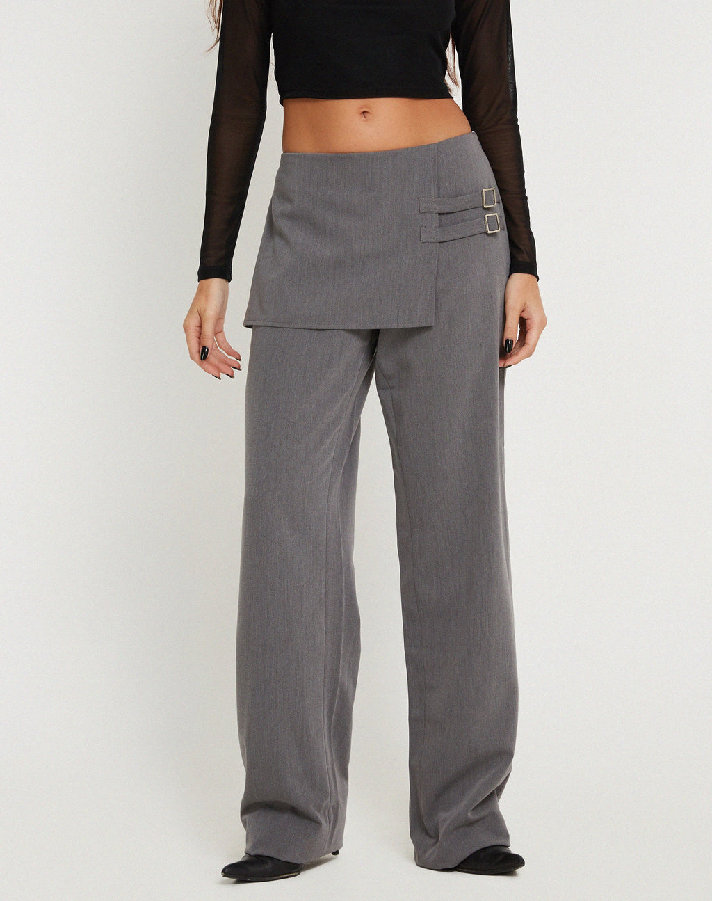 Falda pantalón Nahata en gris oscuro