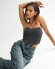Naima Corset Top a Rayas Negras