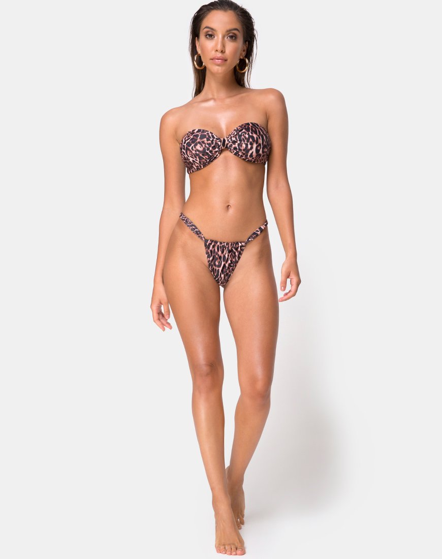 Imagen del sujetador de bikini Nakeela en leopardo mágico