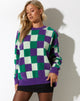 imagen de Namari Jumper in Check Green Purple