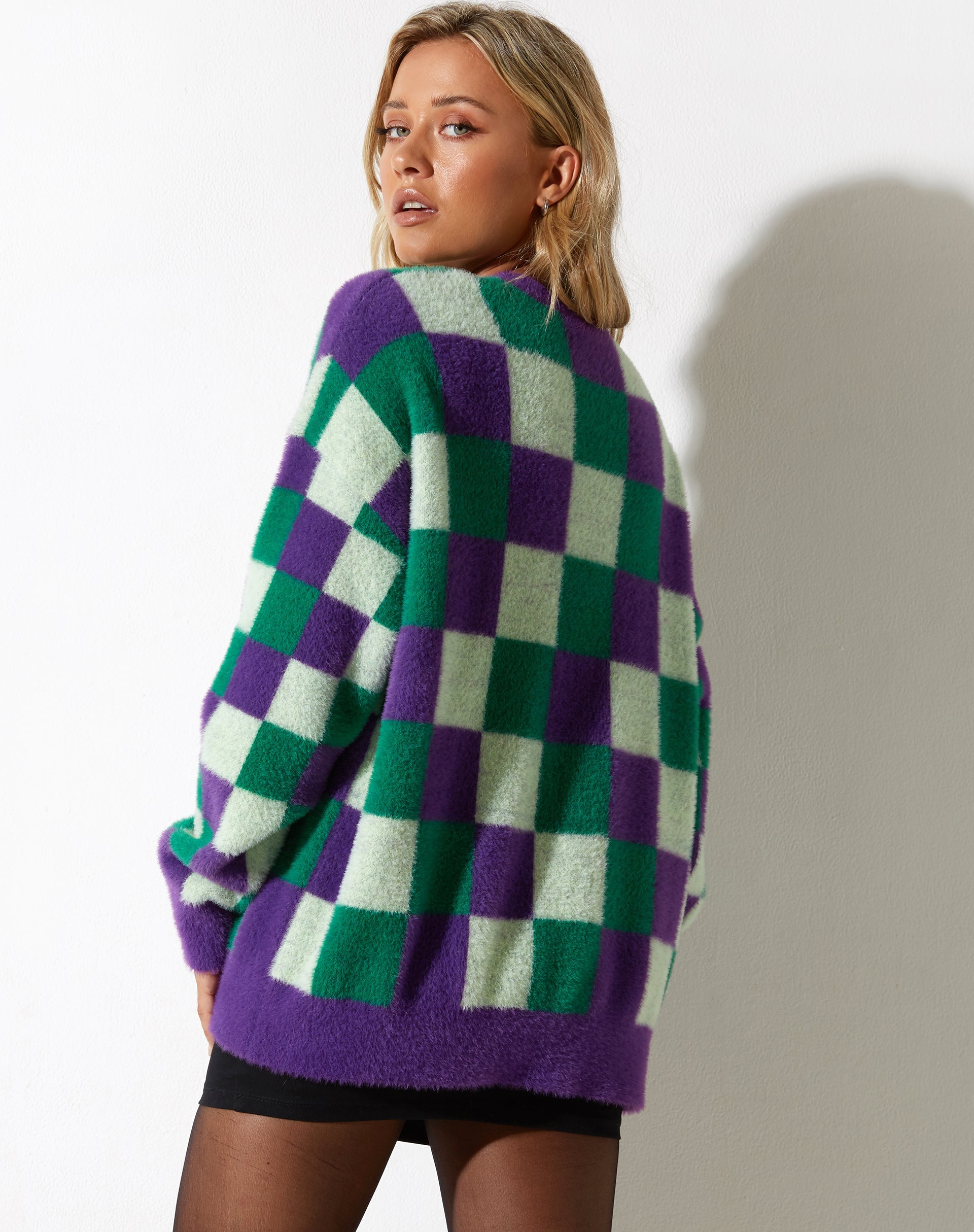 imagen de Namari Jumper in Check Green Purple