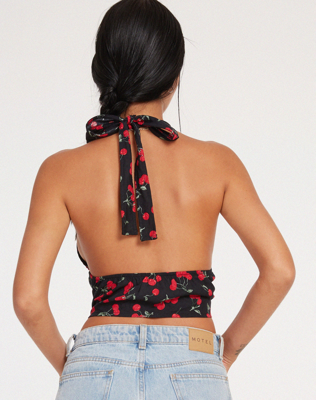 Nanda Crop Top en Cerezas Negro