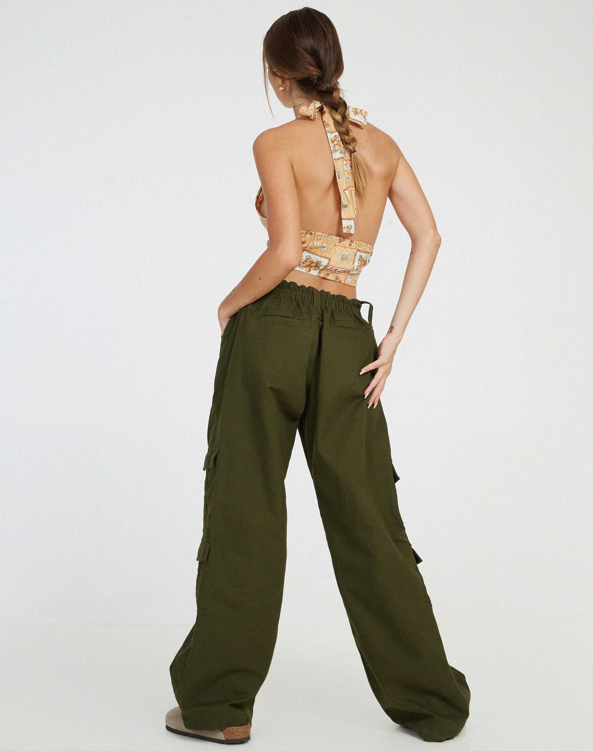 imagen de Nanda Crop Top en Picnic Print Marrón