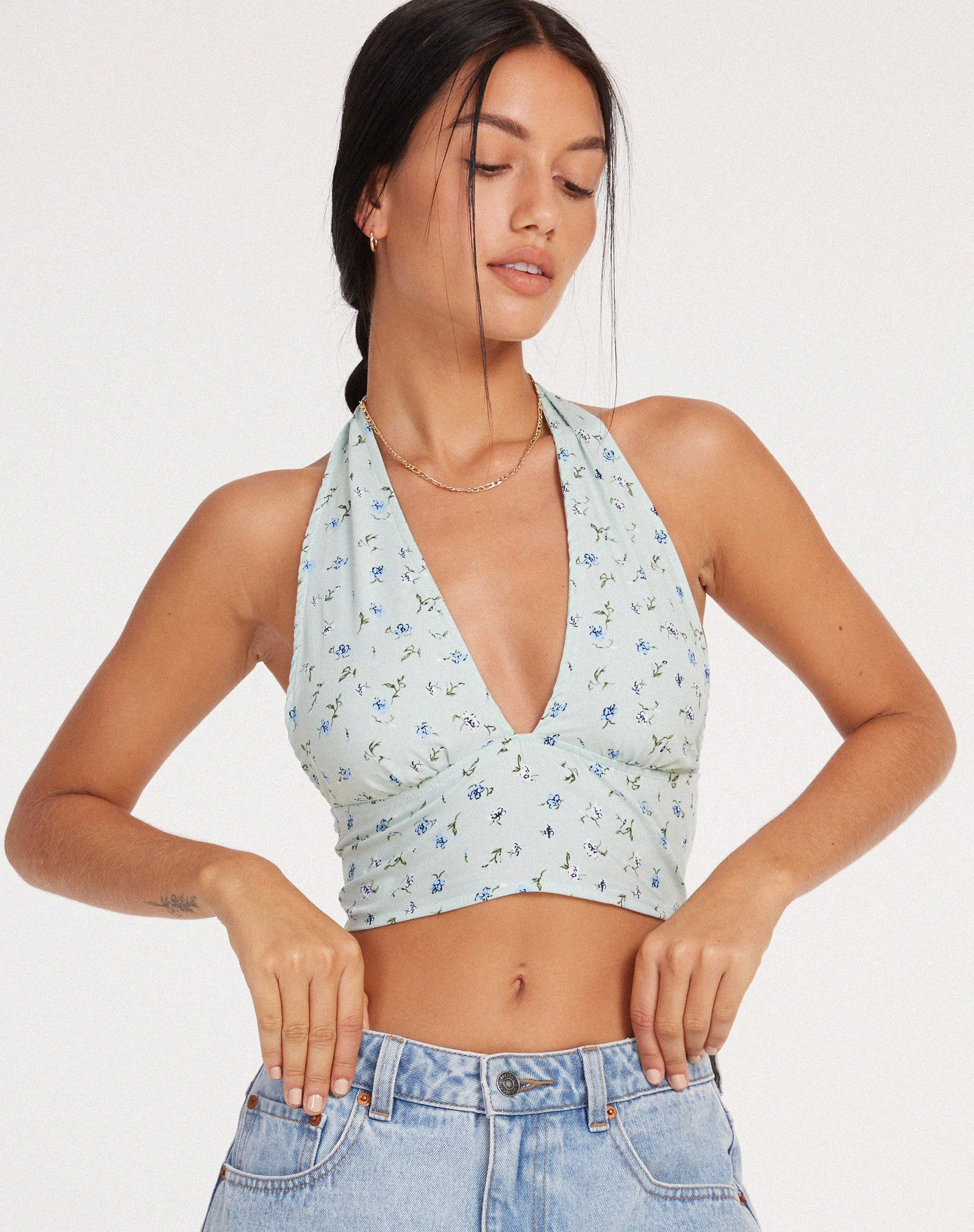 imagen de Nanda Crop Top en Pretty Petal Green