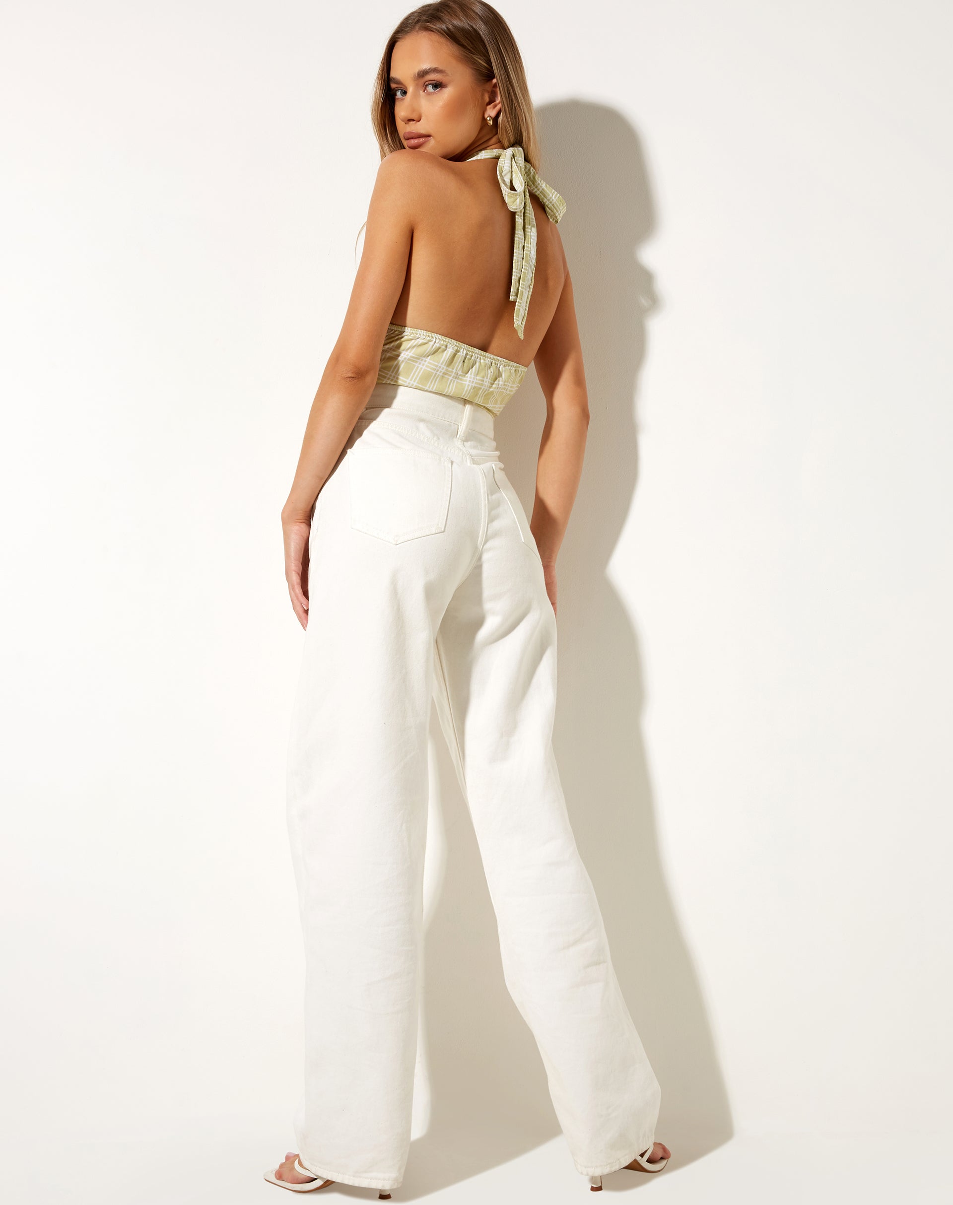 Imagen de Nanda Crop Top en cuadros salvia