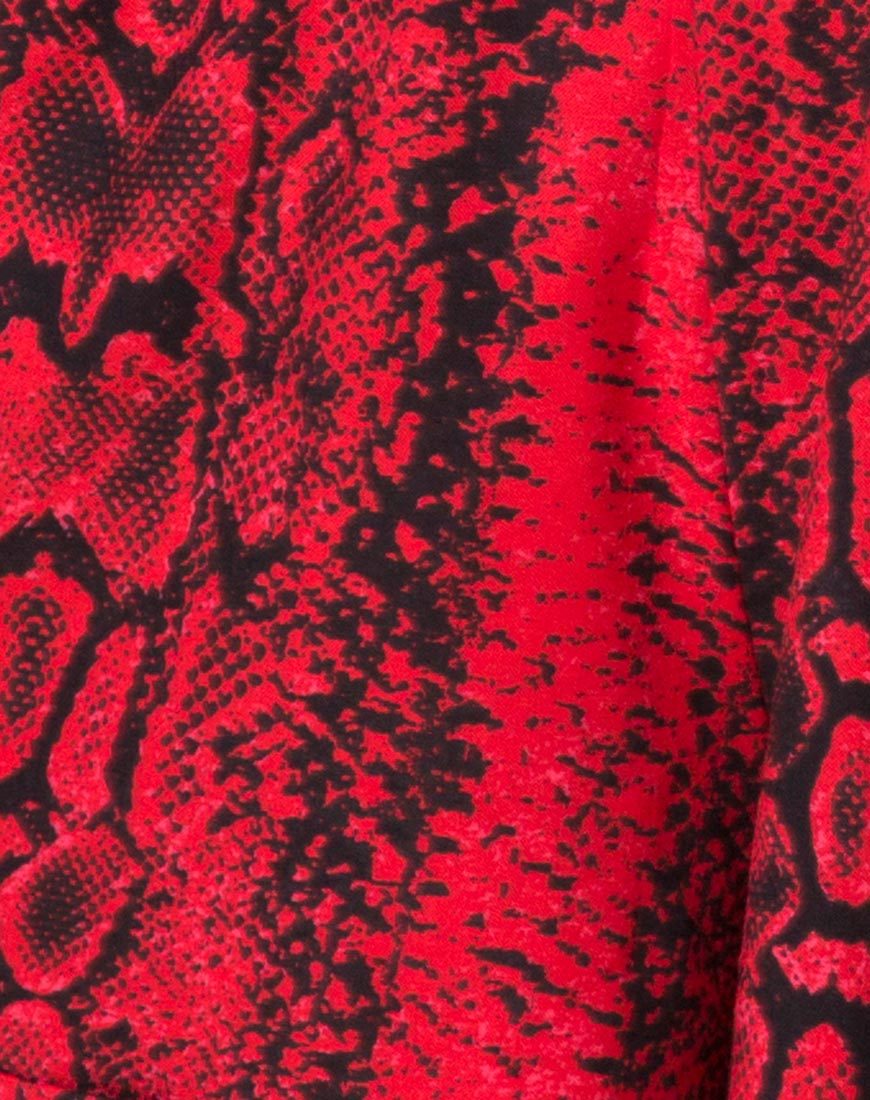 Imagen de Nanic Plunge Playsuit en rojo serpiente