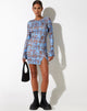 imagen de Nariko Bodycon Dress in Photographic Blue