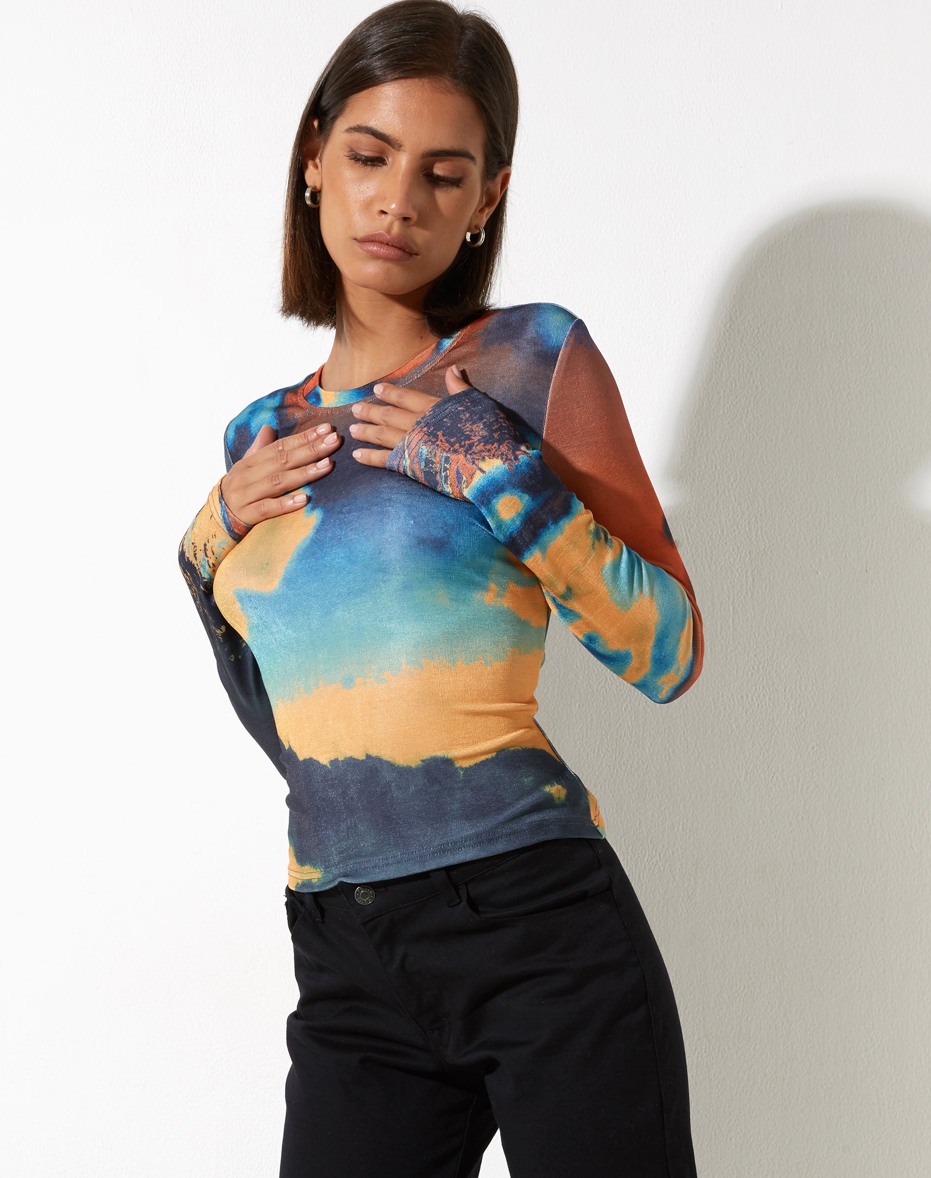 imagen de Narita Long Sleeve Top en Heat Map