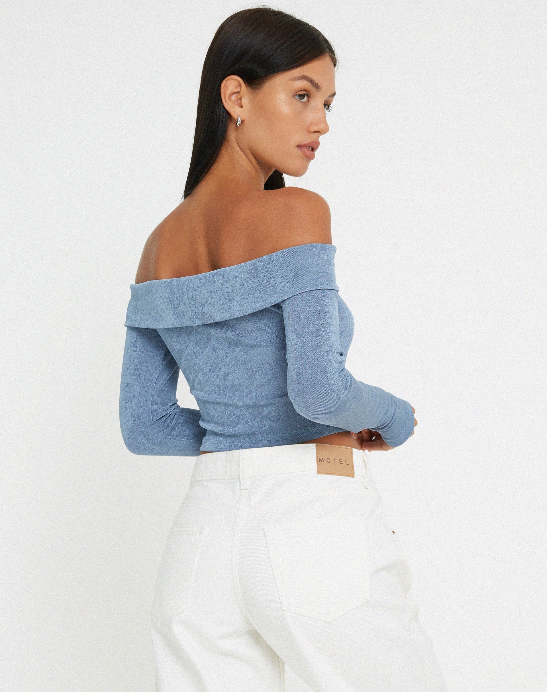 imagen de Nasari Crop Top en Gris Azulado