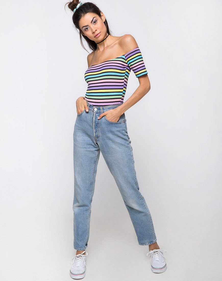 Imagen de Natic Off The Shoulder Bodice in New stripe